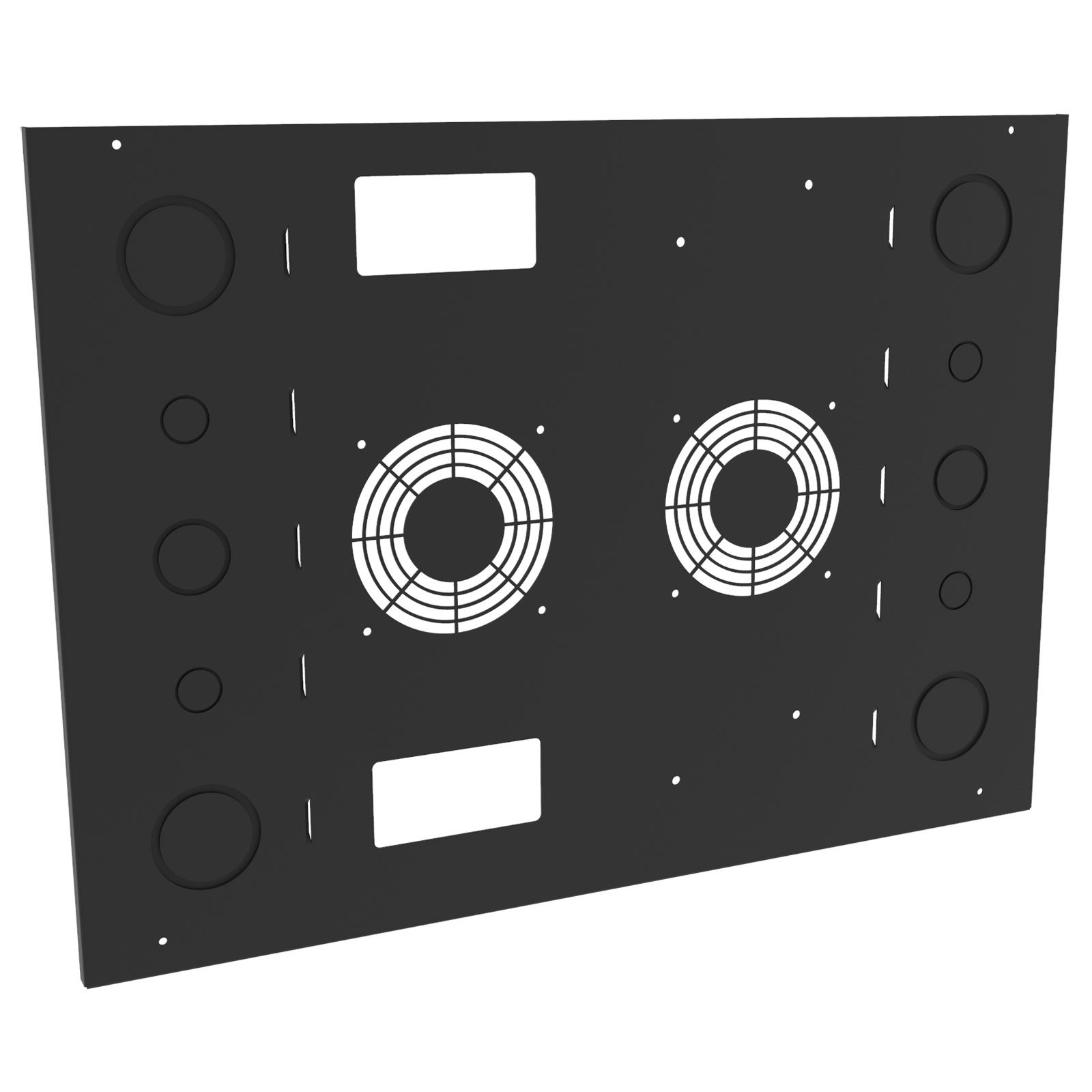 Hammond SDC9UVD 9U vented locking door in textured RAL9005 black steel for SDC wall mount cabinets