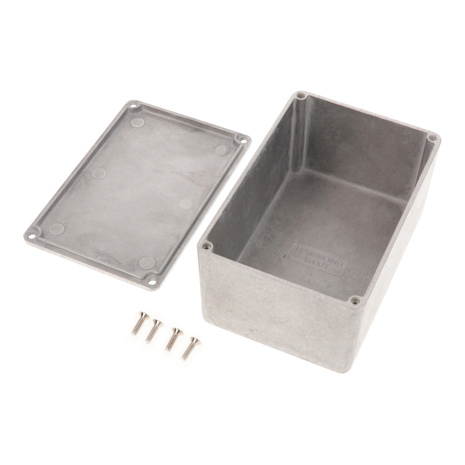 1590T natural aluminum diecast aluminum box and lid, 120 x 80 x 59 mm