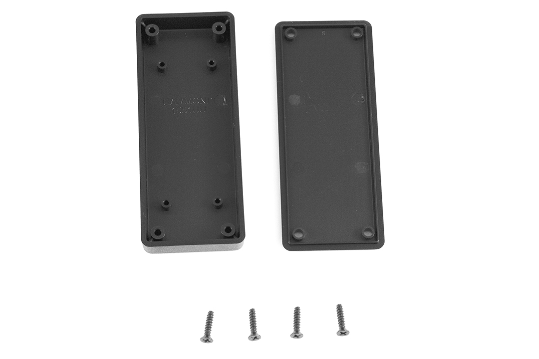 1551UUBK black ABS miniature enclosure, 100 x 40 x 15 mm