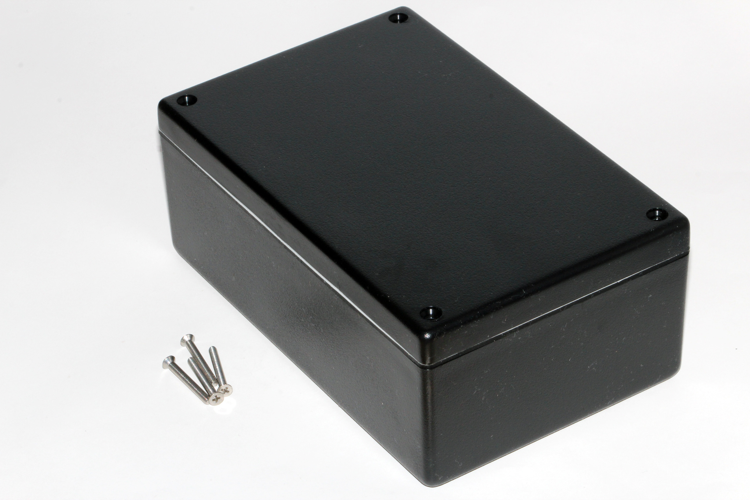 1594EWBK black water-tight flame retardant ABS enclosure with lid, 167 x 107 x 65 mm