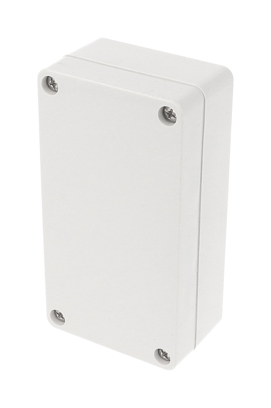 1554C2GY light gray polycarbonate NEMA 4X enclosure 120 x 65 x 41 mm with gray lid — view 2