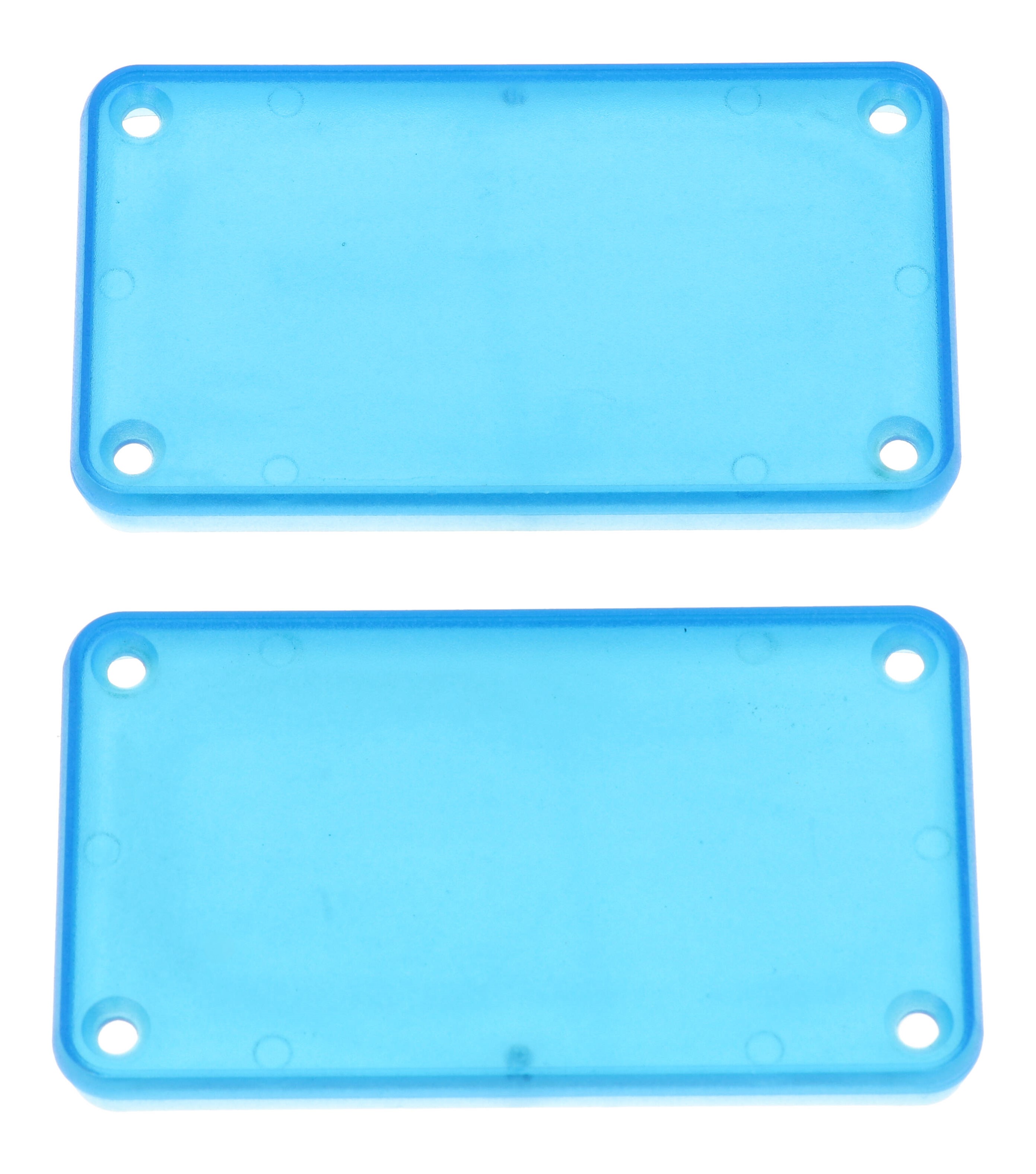 1455KPLTBU — translucent blue plastic solid bezel for 1455K enclosures- 2/pack