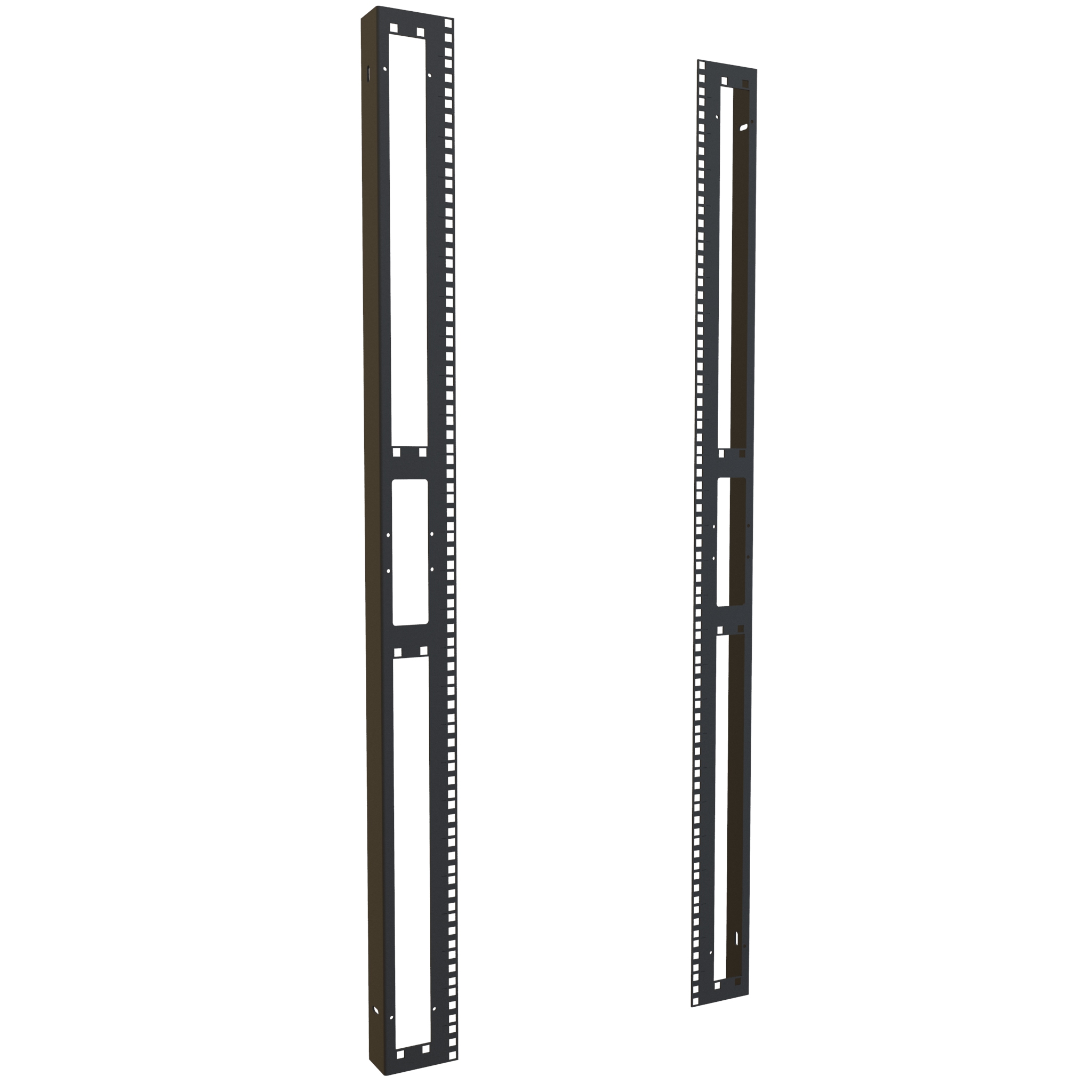 Hammond HWC2418U35BK 18U swing-out wall-mount rack cabinet in RAL9005 black, 24 in wide and 35 in deep, shown without door — view 26