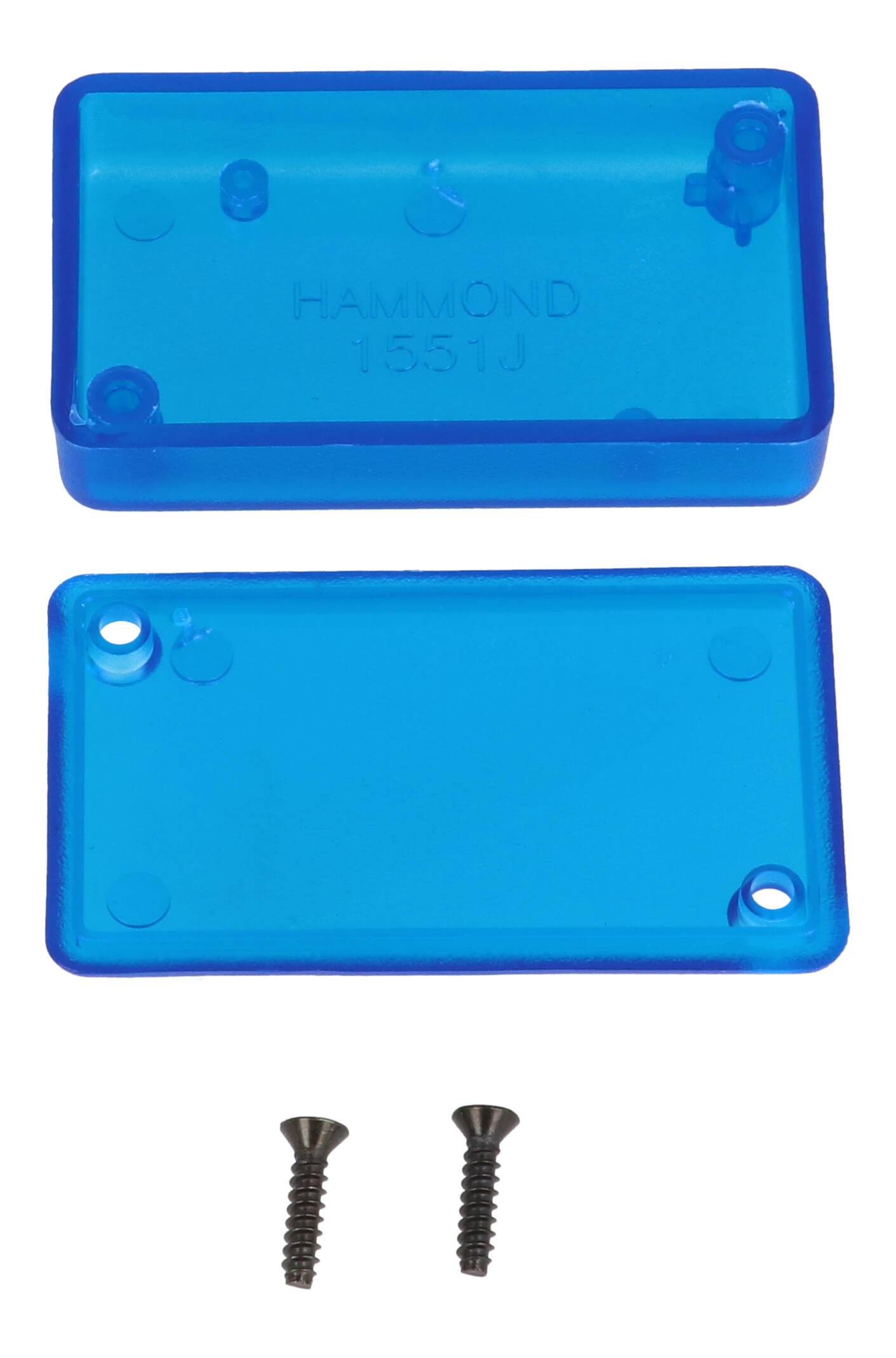 Hammond 1551JTBU translucent blue ABS plastic miniature enclosure, 60 x 35 x 15 mm