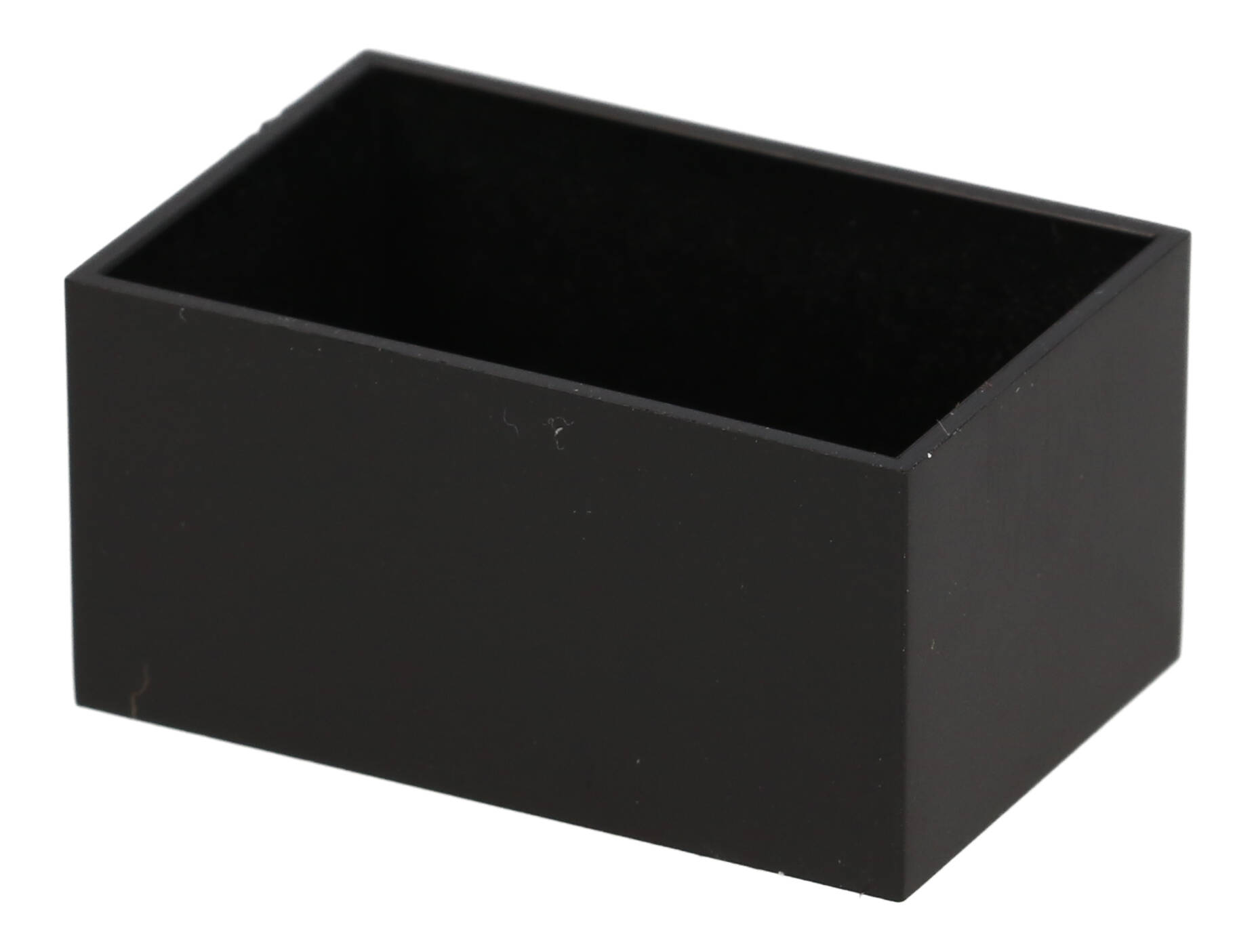 1596B102-10 pack of 10 black ABS potting boxes, 30 x 20 x 15 mm, open top with no lid