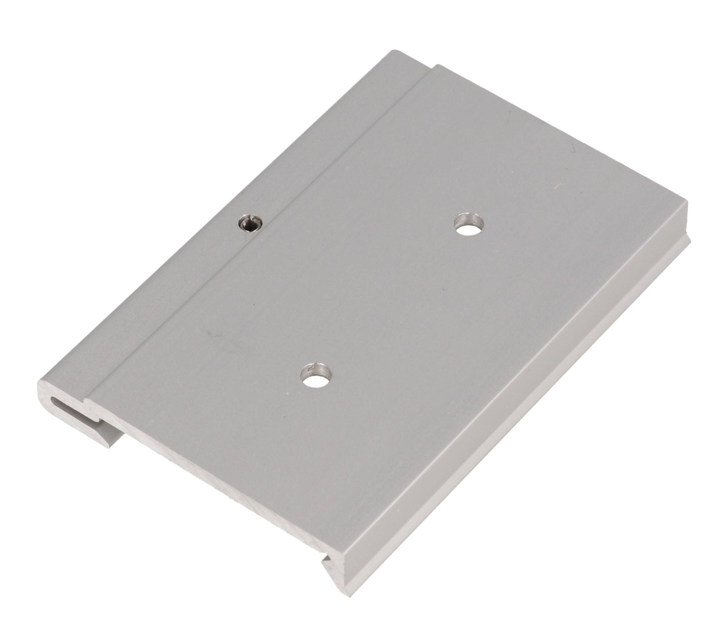 1427DIN75M 75 mm clear anodized aluminum DIN rail clip