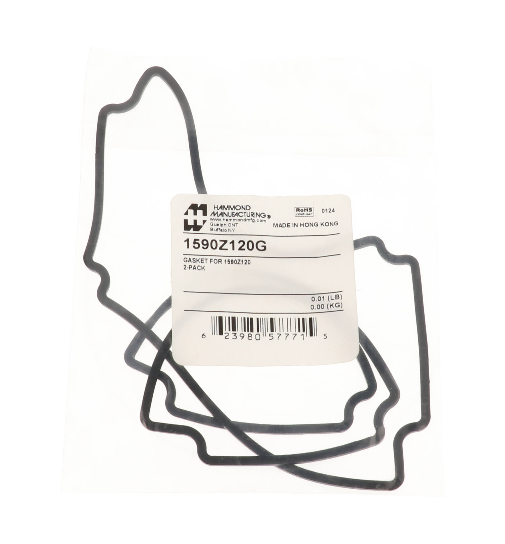 1590Z120G silicone replacement gasket two-pack for 1590Z120 diecast enclosures