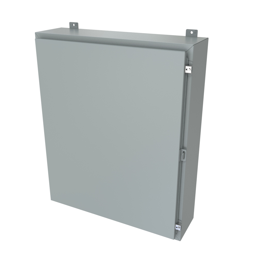 1418M8LP — N4/12 Wallmount Encl less panel - 36 x 30 x 8 - Steel/Gray