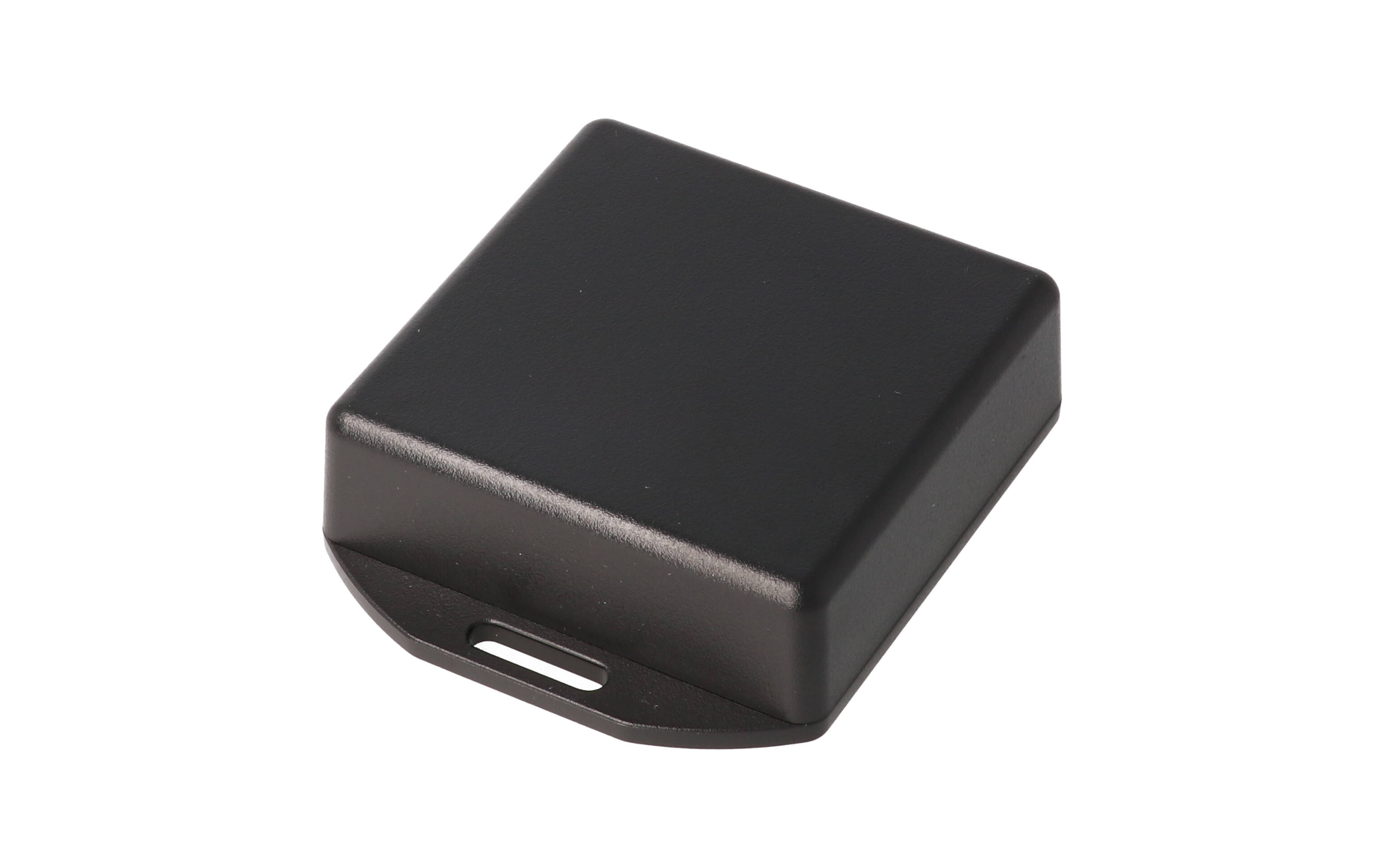 1551TFLBK — black plastic enclosure with flanged lid