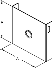 CWCP10 gray painted steel 10 x 10 wireway closure plate with dual conduit knockouts