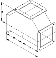 1487CT — N12 Wireway, Tee Fitting - Fits 4 x 4 - Steel/Gray