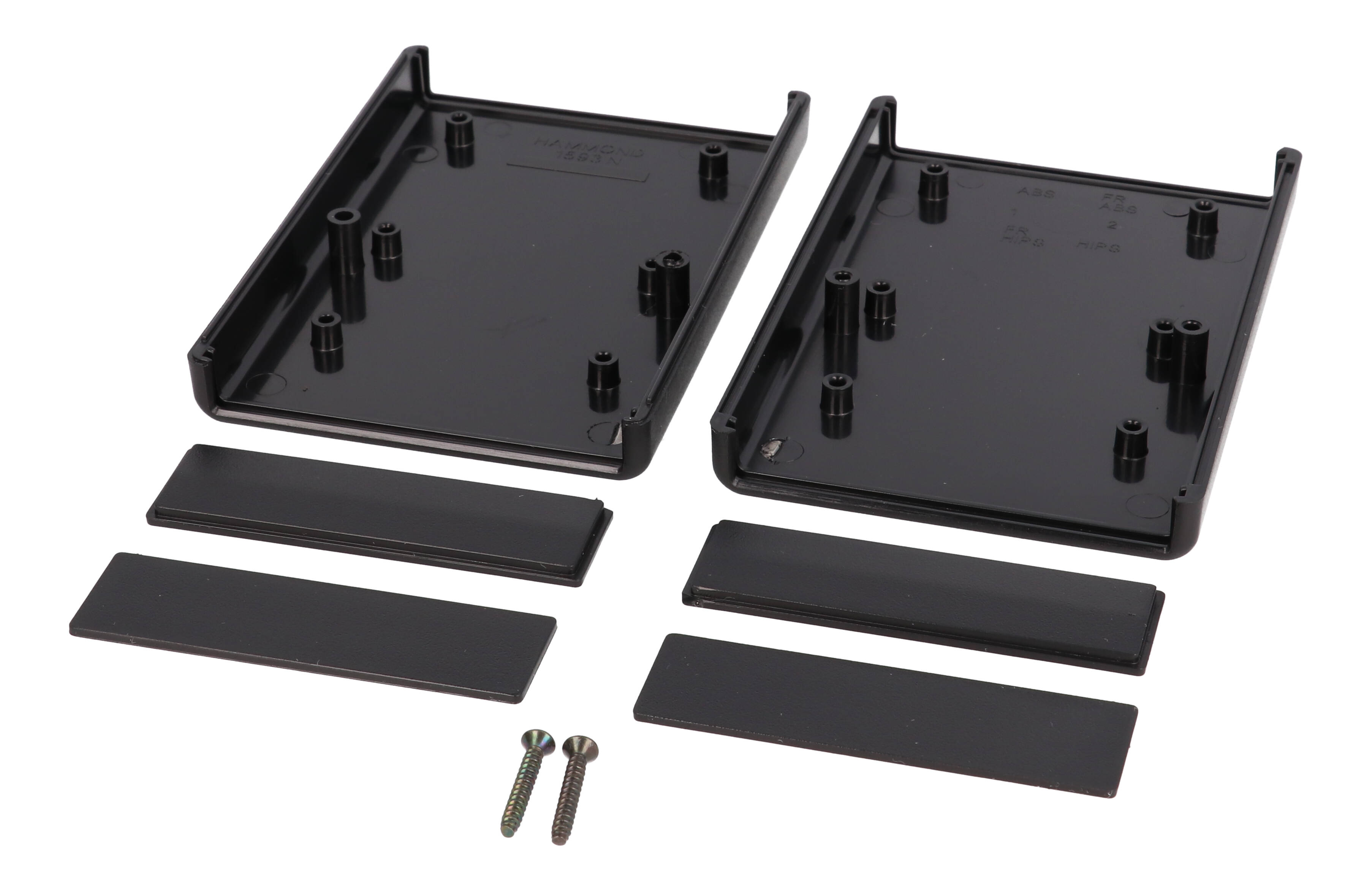 1593NBK black low-profile handheld enclosure for smart card readers