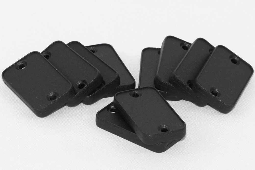 1455DPLBK-10 black ABS plastic closed bezels for 1455D extruded aluminum enclosures, 10-pack