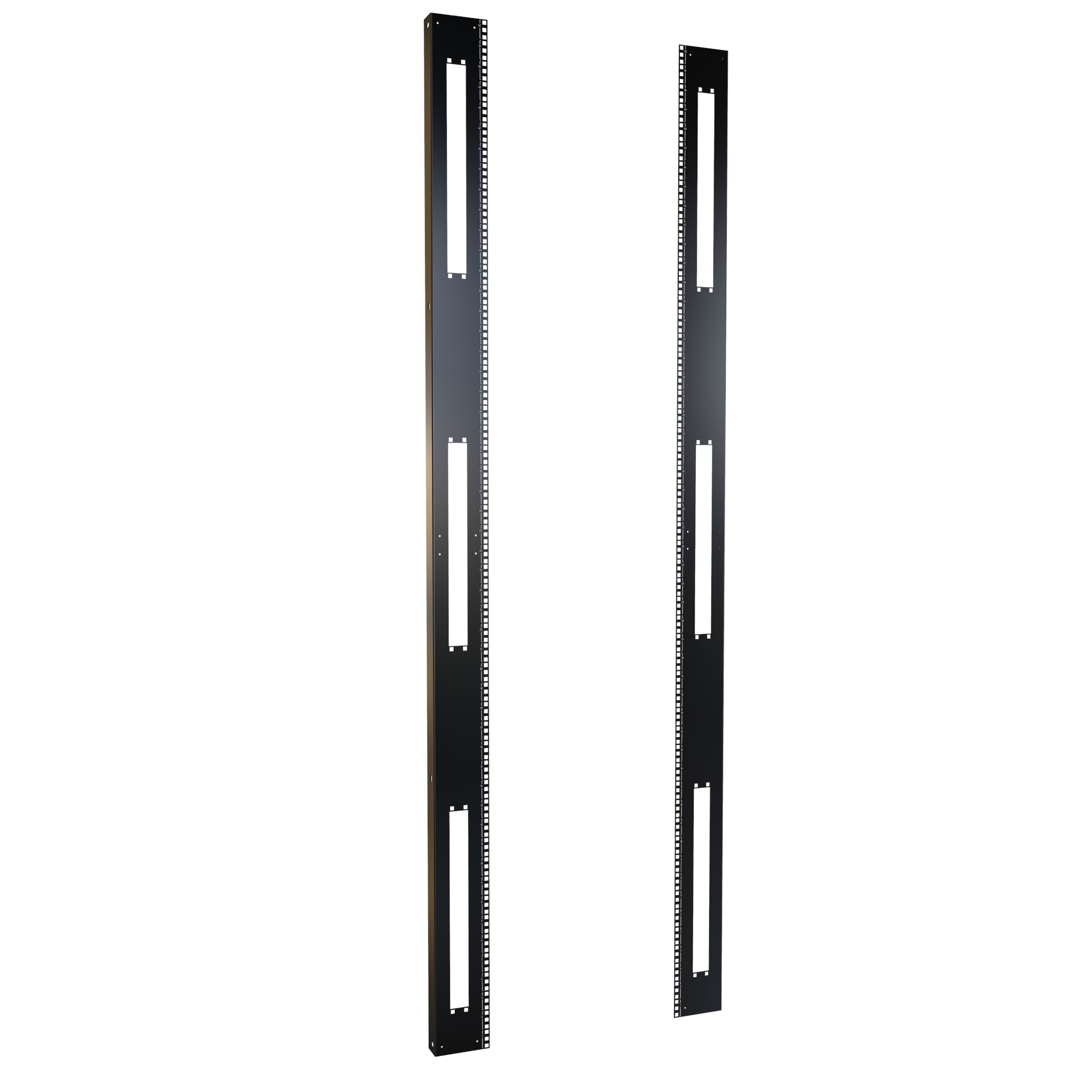 H1SRR52U31BK — 52U Square Hole Rack Rails