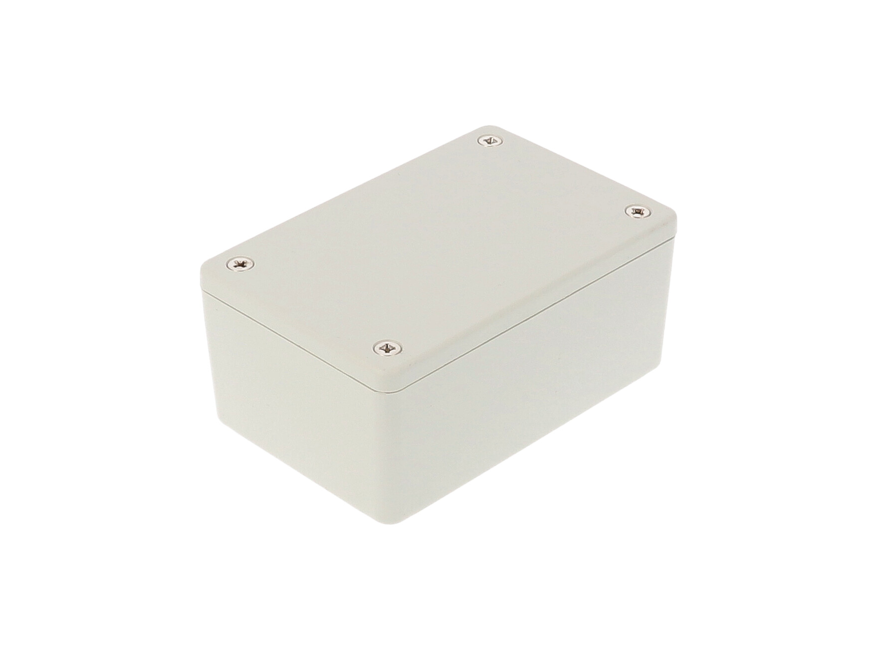 Hammond 1591XXLGY light gray ABS plastic enclosure, 1591XXL size, box and lid shown