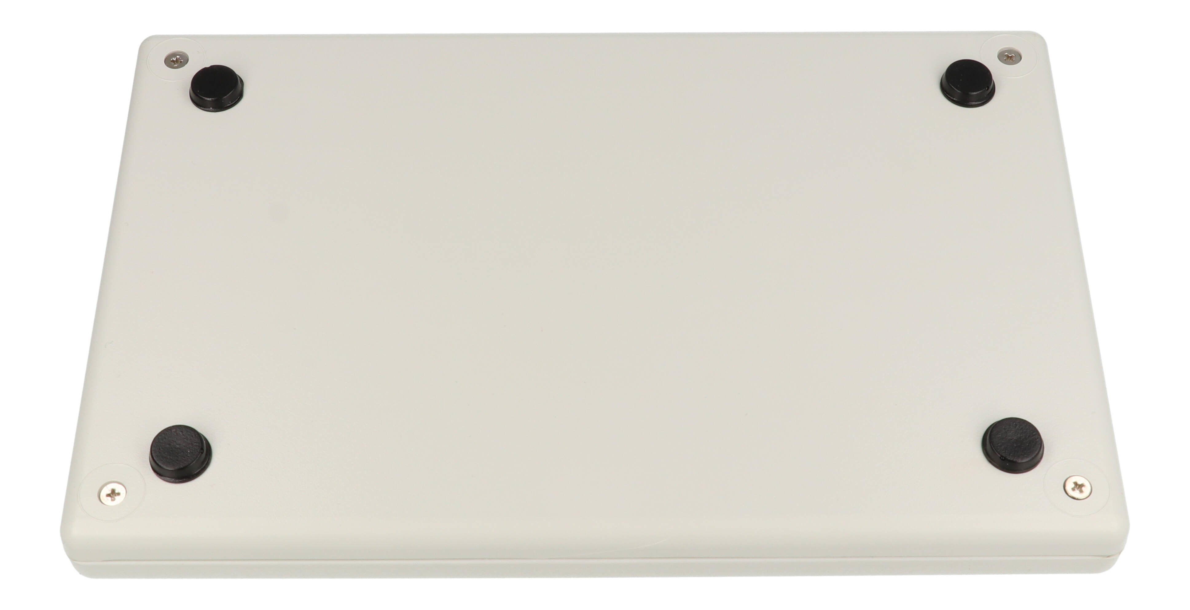 1599KTSGY light gray short-slope ABS sloping console enclosure, 220 x 140 mm