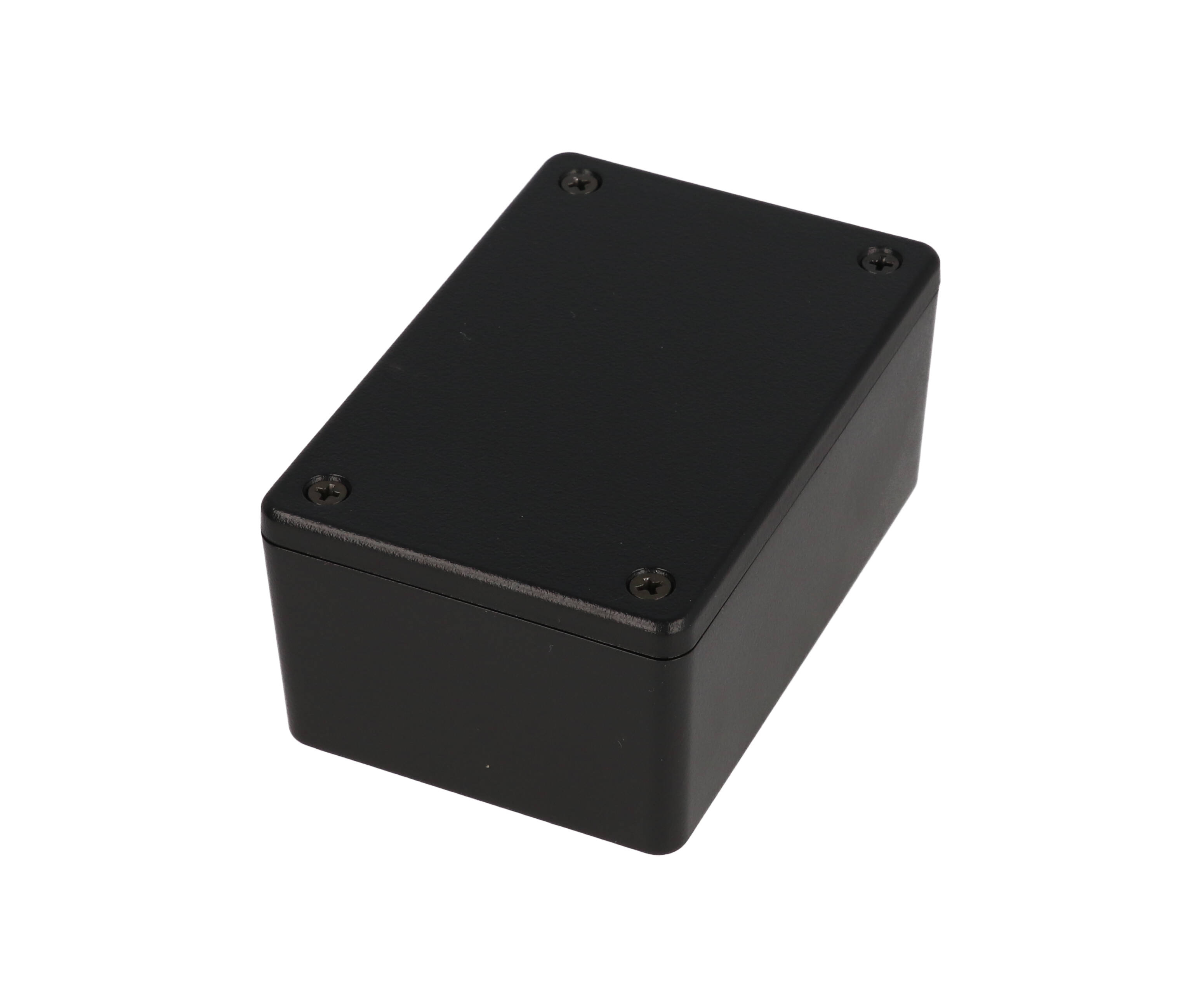 Hammond 1591XXLSBK black ABS plastic enclosure, 1591XXL size, box and lid shown