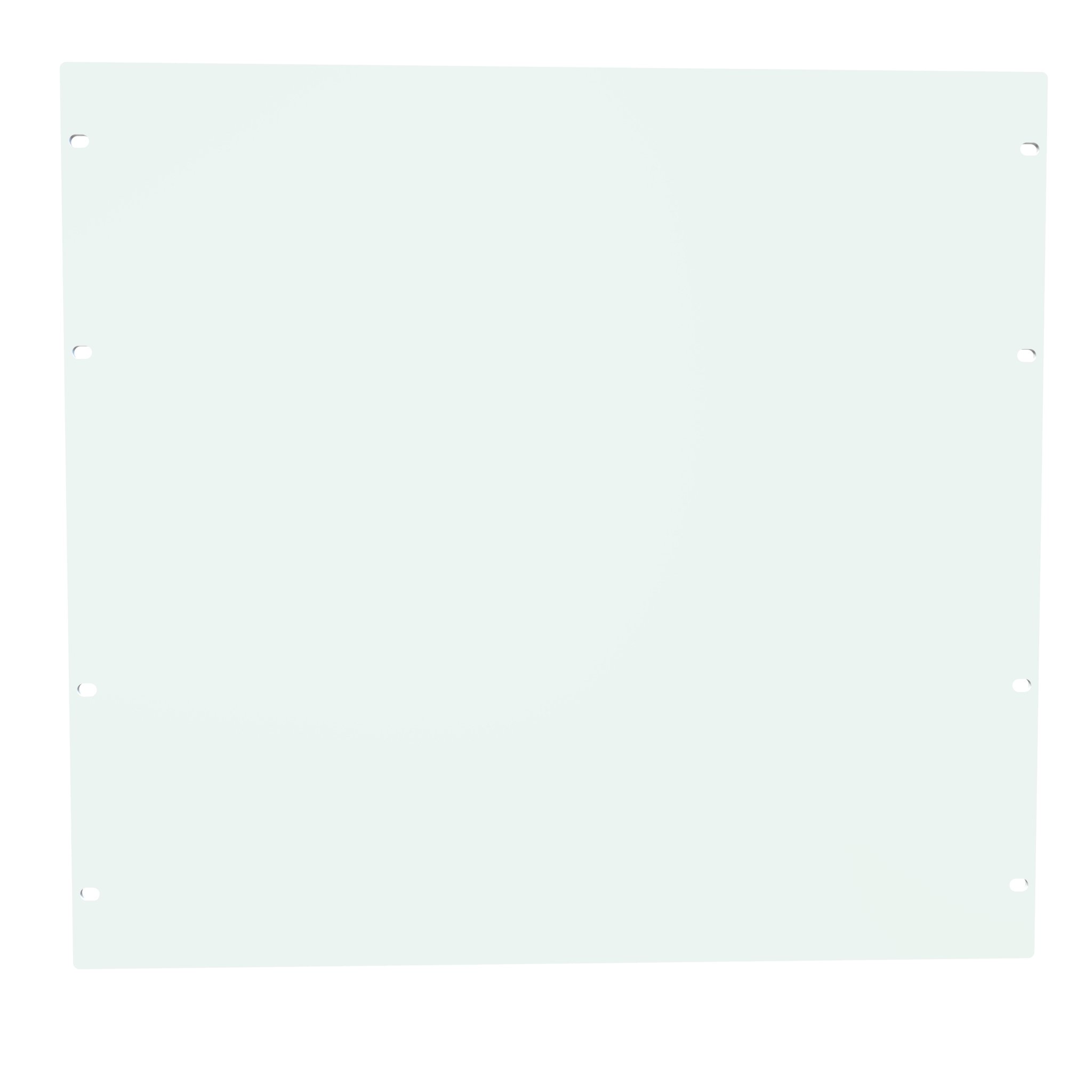 Hammond PBPA19017WH 10U matte white aluminum 19 inch rack blanking panel with slotted mounting ends