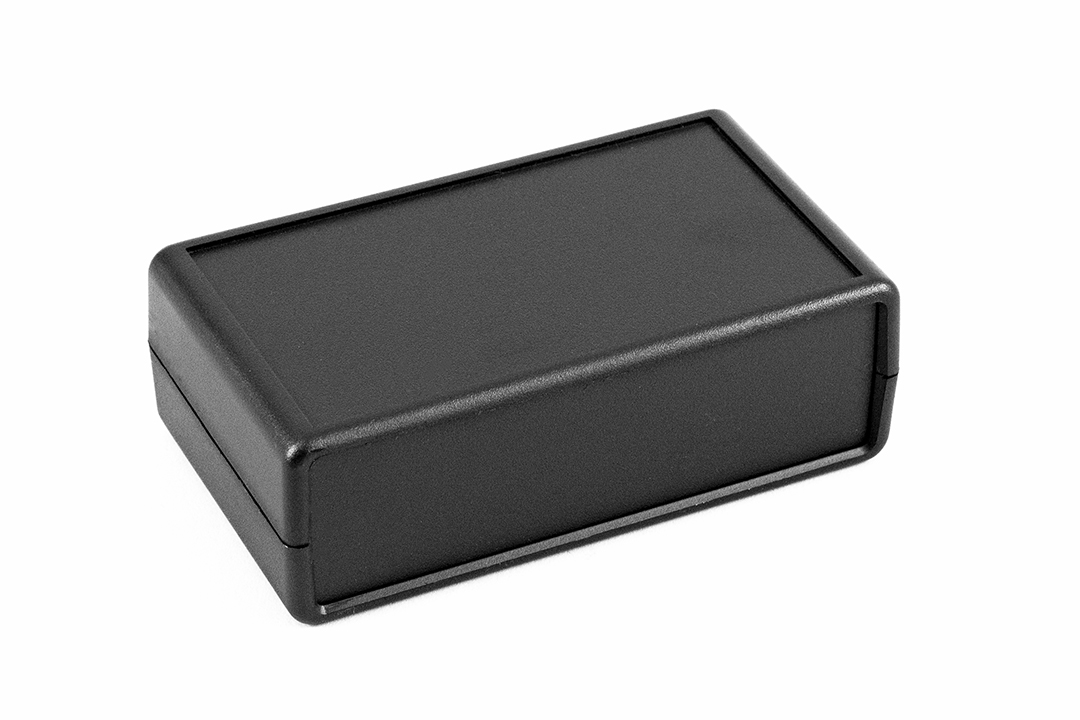 1593VBK black ABS IP54 instrument enclosure with two end panels