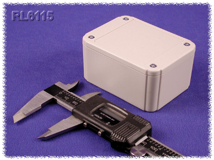 RL6115 light gray ABS project enclosure, 80 x 60 x 40 mm