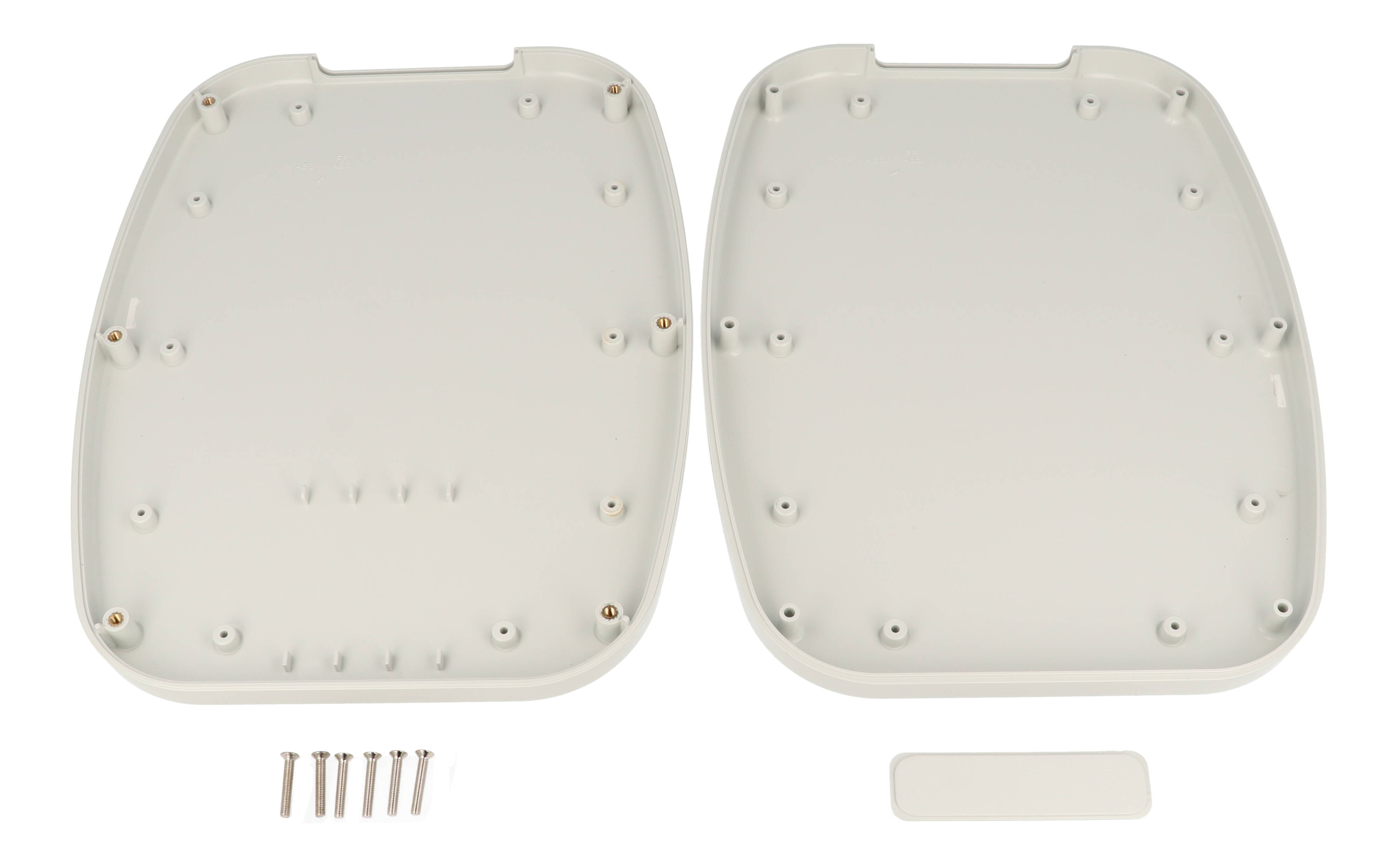 1599TABLGY light gray large ABS tablet enclosure, 240 x 190 x 30 mm