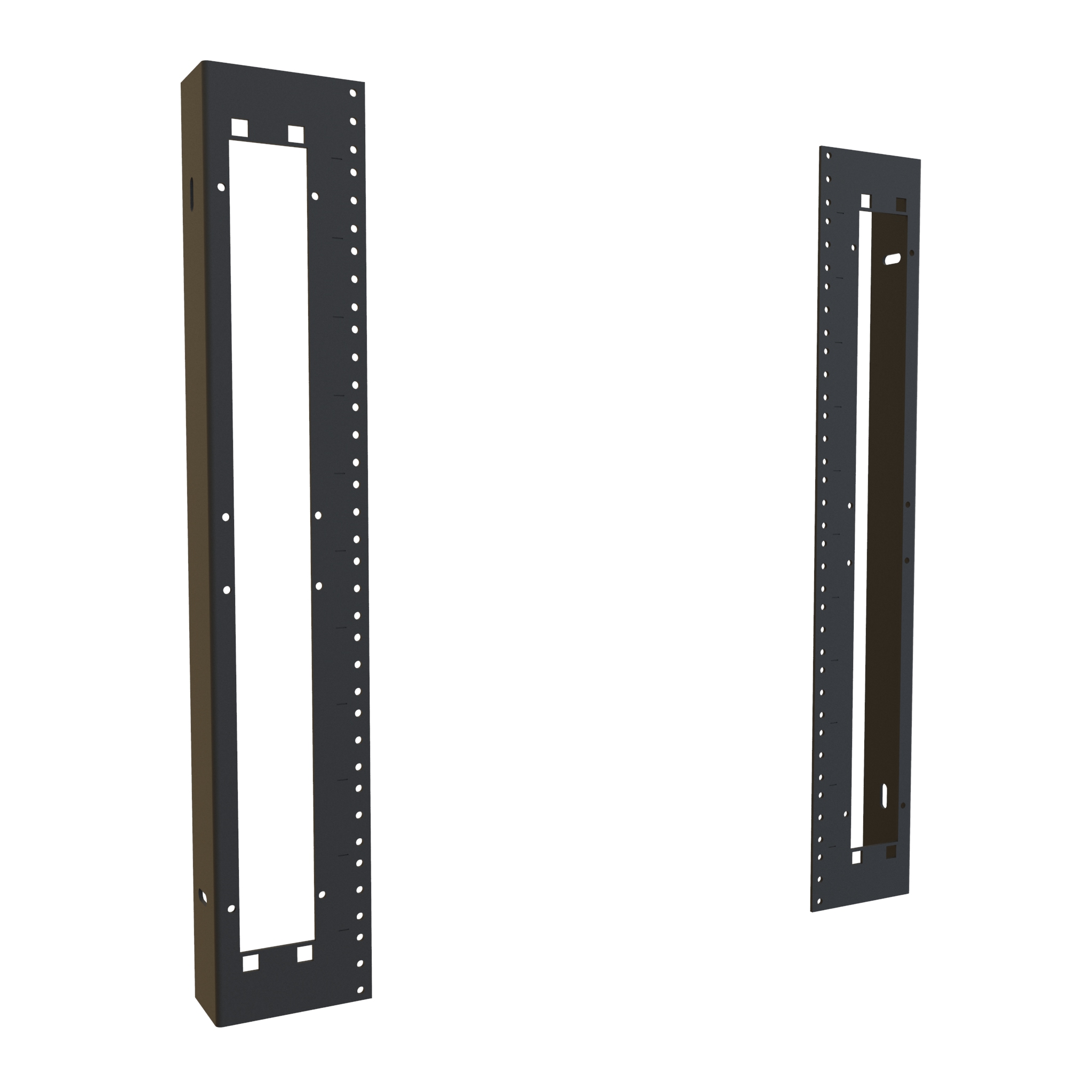 Hammond HWC2418U35BK 18U swing-out wall-mount rack cabinet in RAL9005 black, 24 in wide and 35 in deep, shown without door — view 24