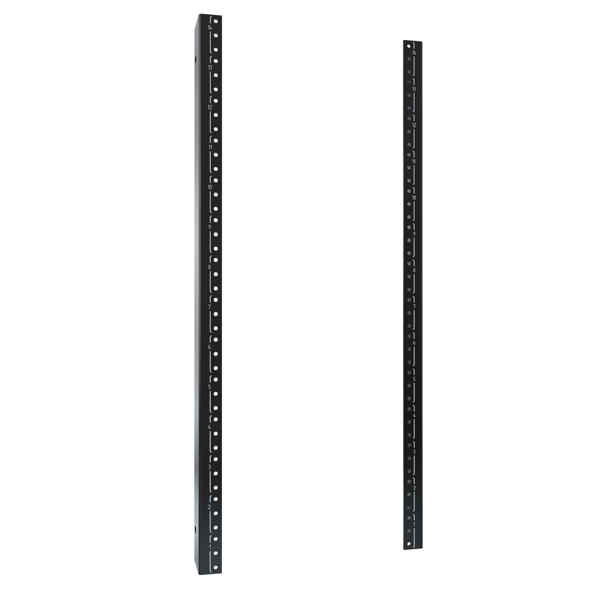 Hammond CLC2B36BK 2-bay colocation server rack cabinet, 83.02 x 24 x 36 in, black, with perforated locking doors and 21U per bay