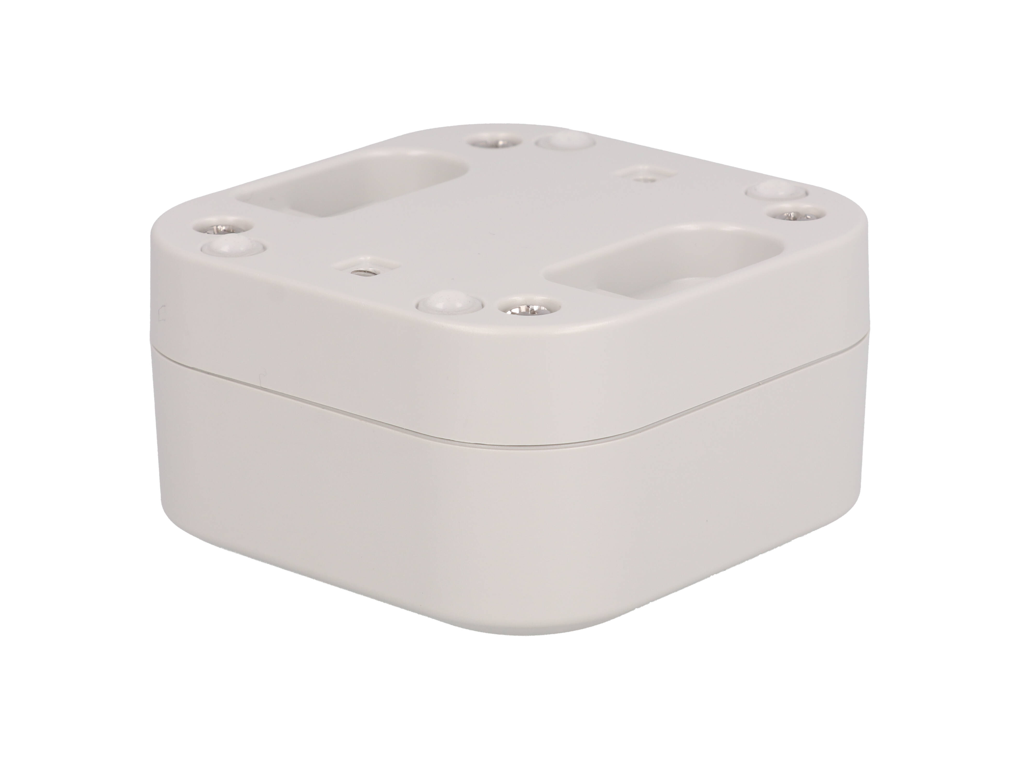 1557B2GY light gray RAL7035 polycarbonate watertight enclosure, 80 x 80 x 45 mm