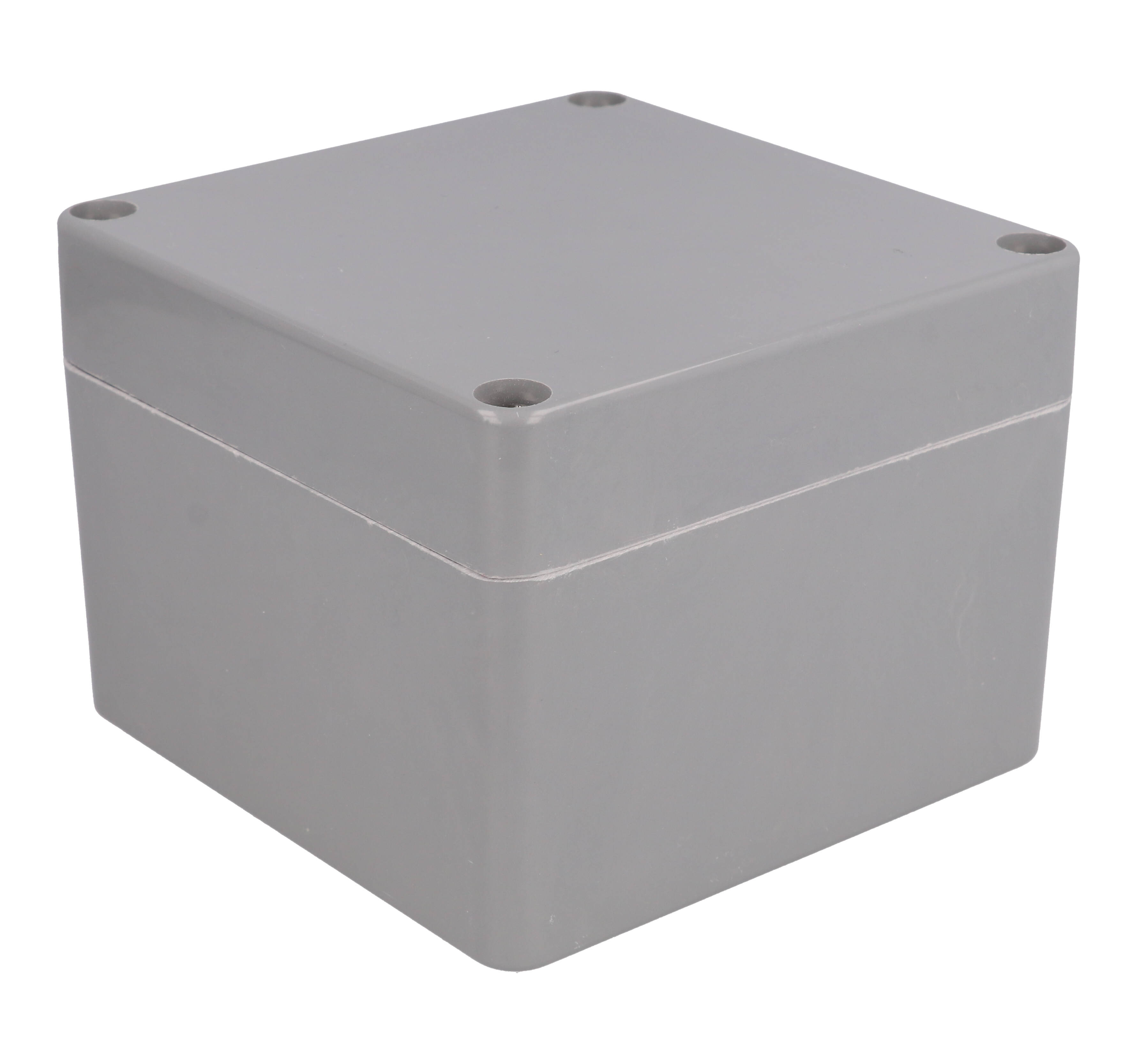 1590ZGRP121 gray glass reinforced polyester watertight enclosure, 122 x 120 x 90 mm