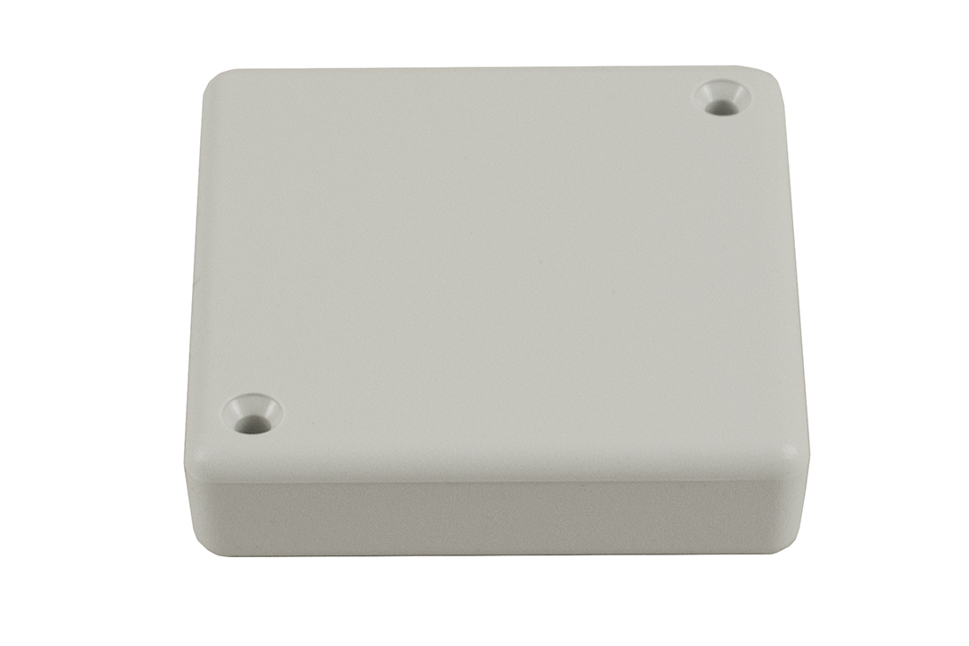 1551TTGY grey ABS miniature enclosure, 60 x 60 x 15 mm