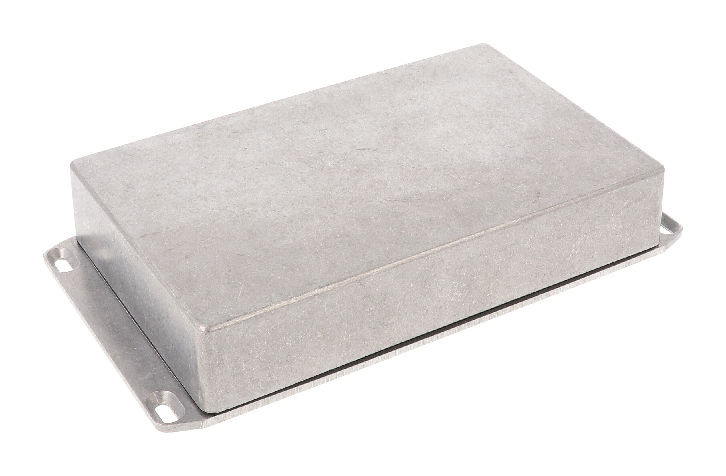 1590WDDFL natural aluminum watertight diecast aluminum enclosure, 188 mm x 120 mm x 37 mm, with flanged lid