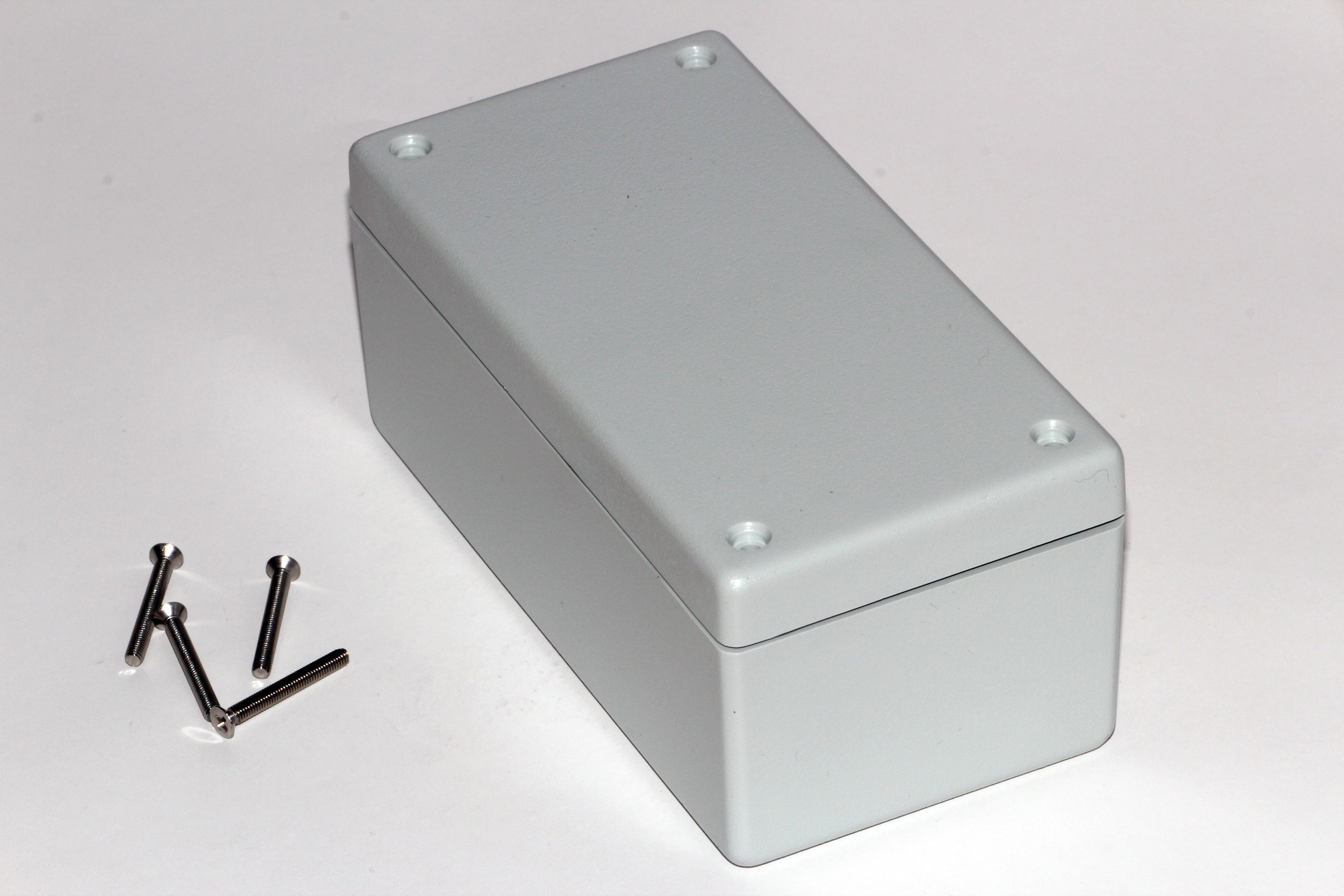 1594DWGY light gray water-tight ABS enclosure with lid, 132 x 66 x 55 mm