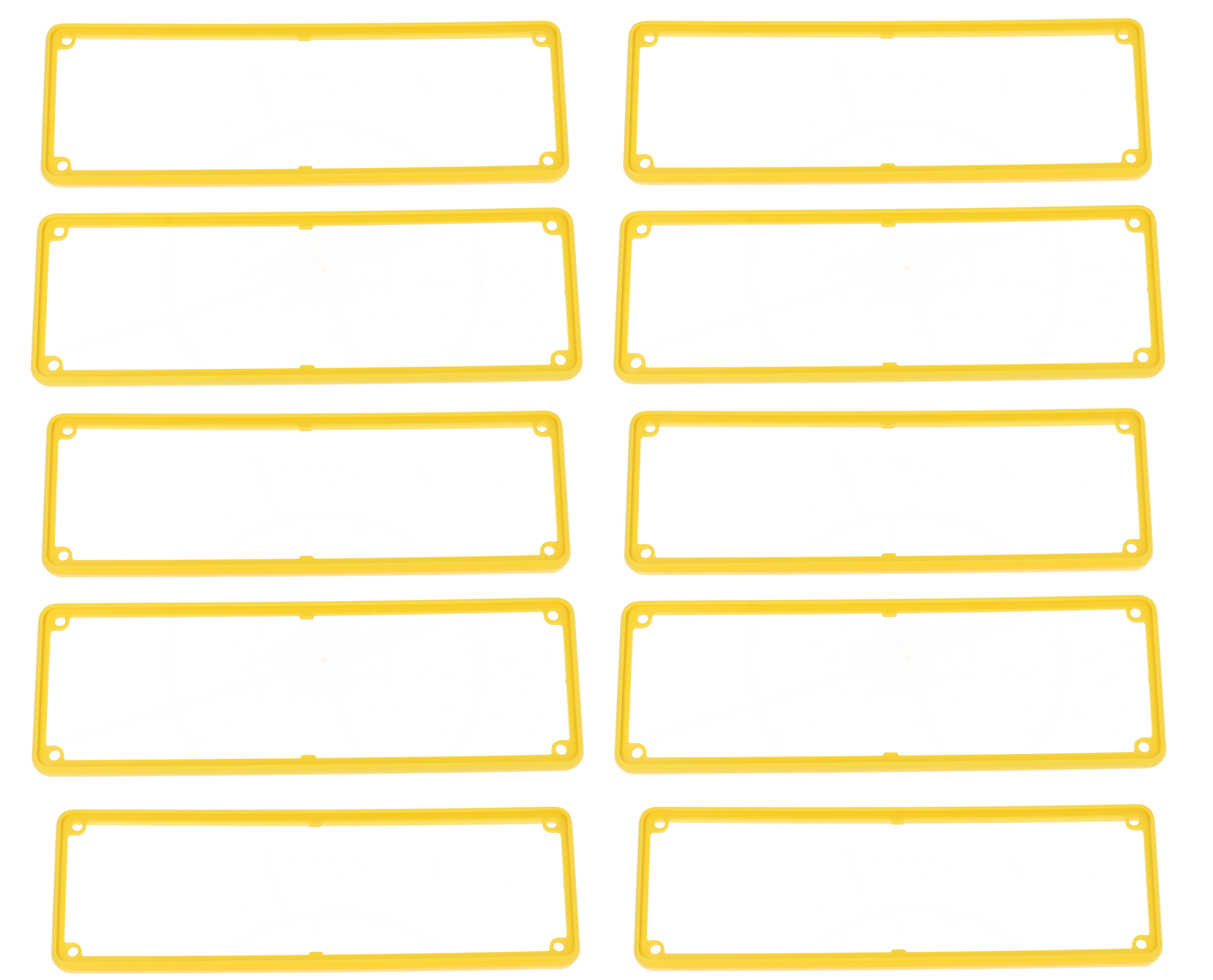 1455TBY-10 — yellow plastic open bezels for 1455T enclosures- 10/pack