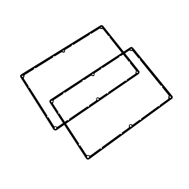 1550GSGASKET IP67 silicone gasket kit, two pre-formed adhesive-backed lid gaskets for 1550G/H diecast enclosures