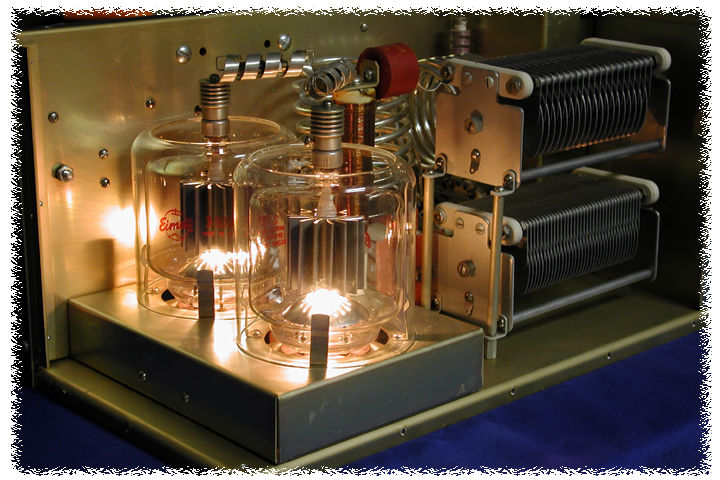 Hammond HL-2000A HF linear amplifier with Cream Beige front panel, back-lit meters and Earth Brown cabinet