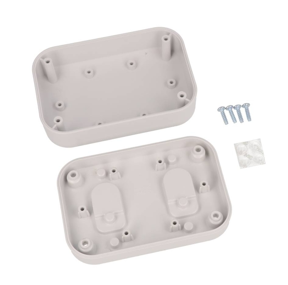 1556CWH white flame-retardant ABS 120 x 80 x 45 mm desktop and wall-mount enclosure with rounded corners