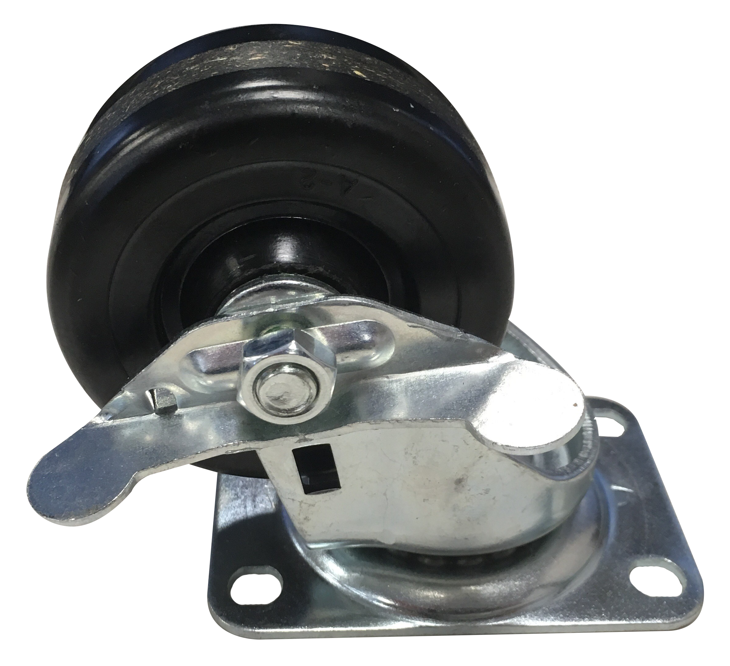 Hammond 1425BH heavy-duty rack and cabinet caster set of four 3.00 in swivel ball bearing casters with zinc plated mounting plates — view 6