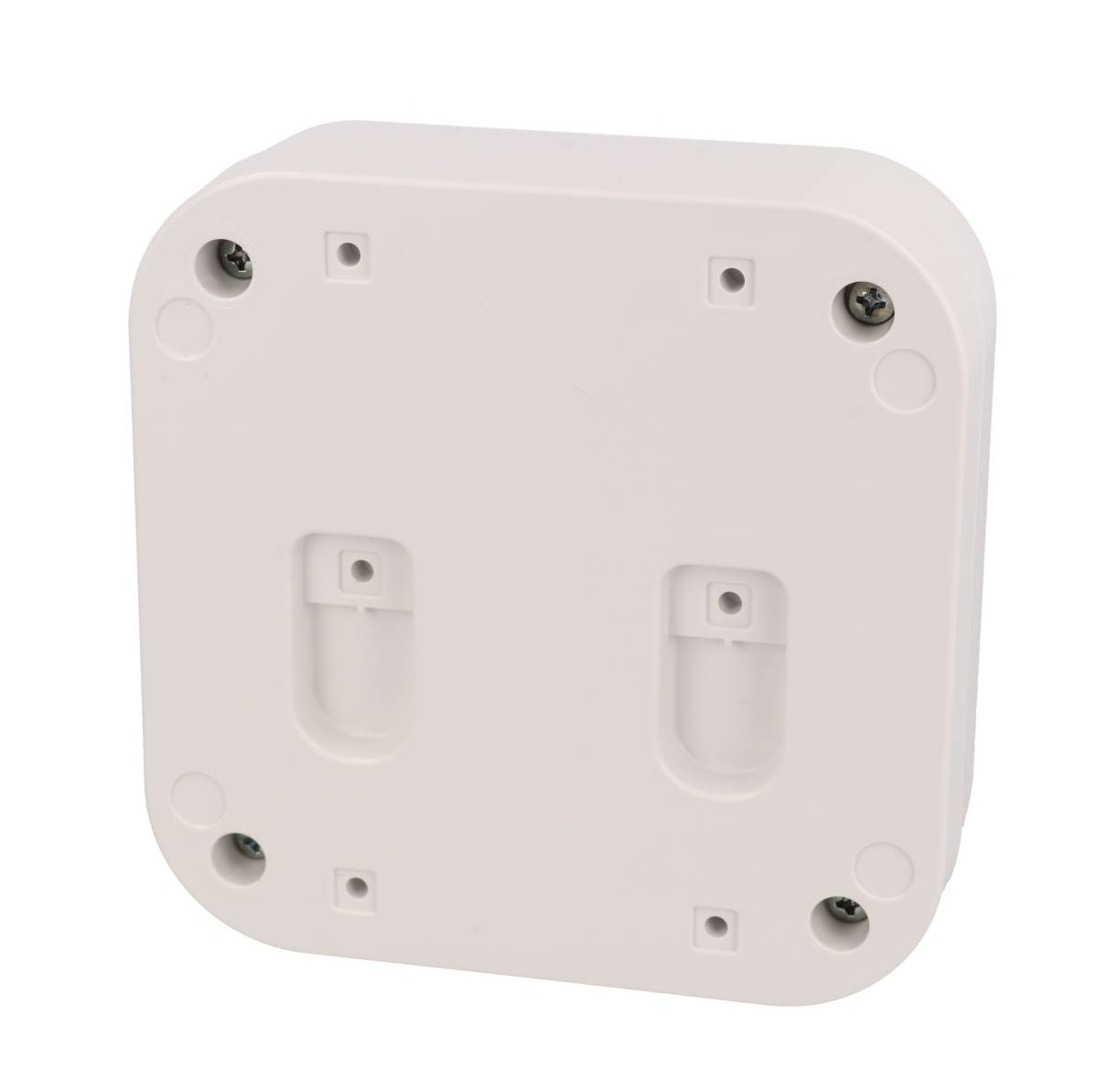 1556DWH white flame-retardant ABS 120 x 120 x 45 mm desktop and wall-mount enclosure with rounded corners