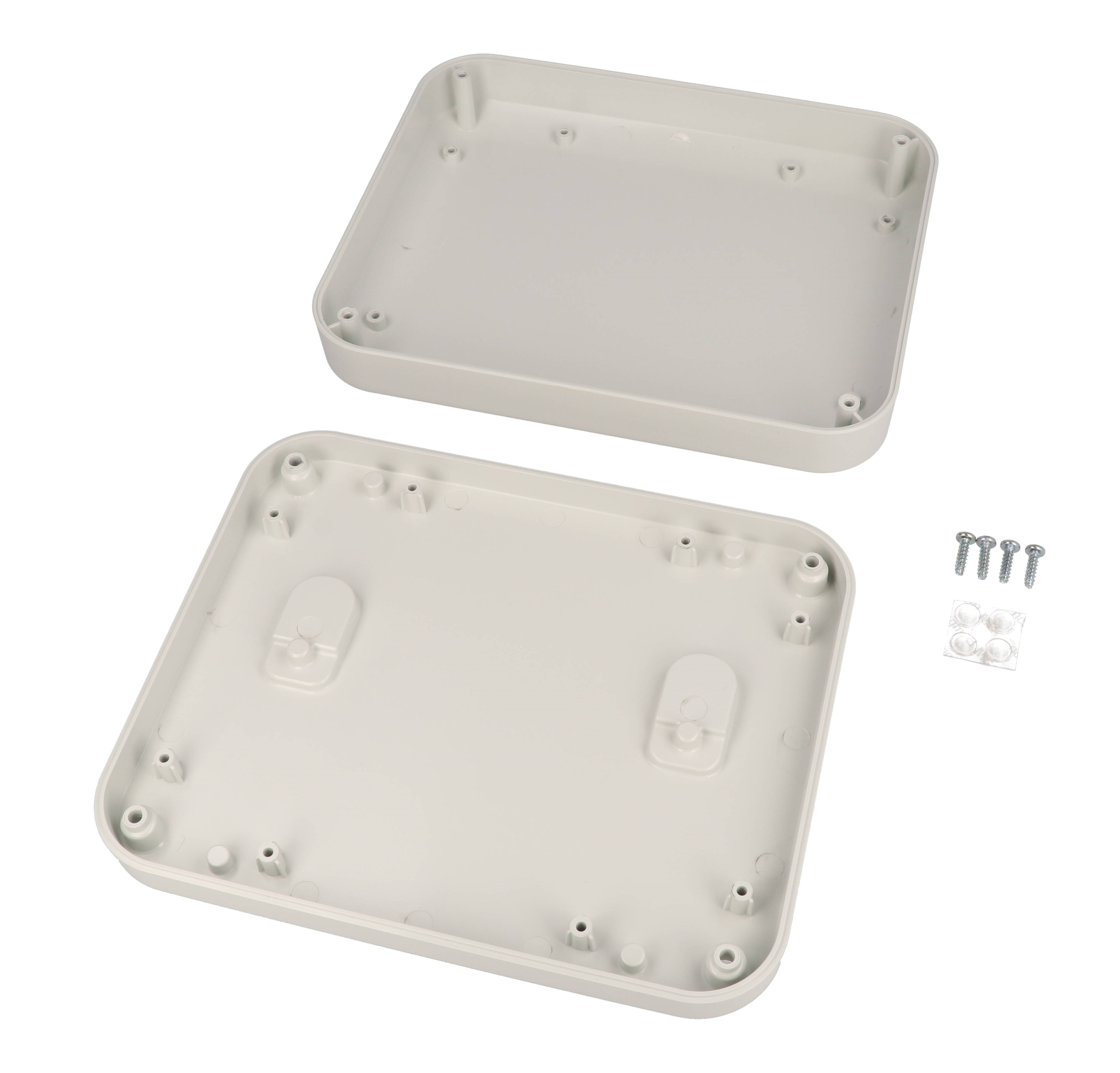 1556GGY light gray 200 x 160 x 45 mm ABS desktop and wall-mount enclosure with rounded corners