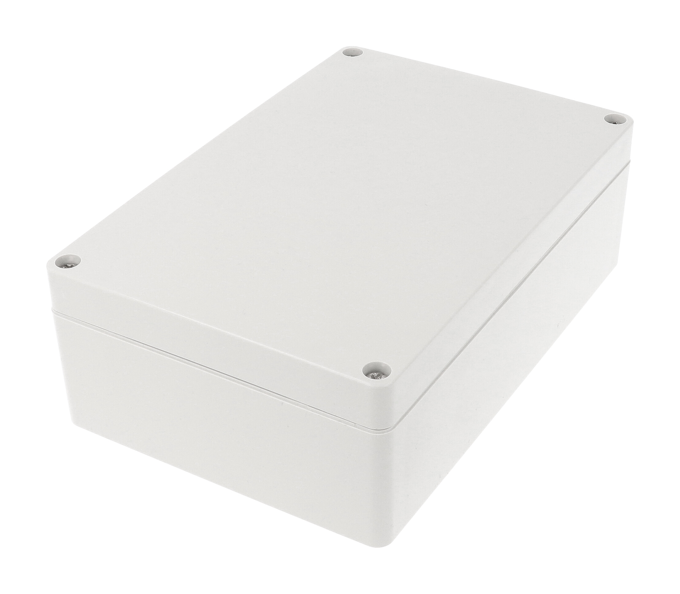 1554H2GY light gray polycarbonate 180 x 120 mm watertight enclosure with gray lid