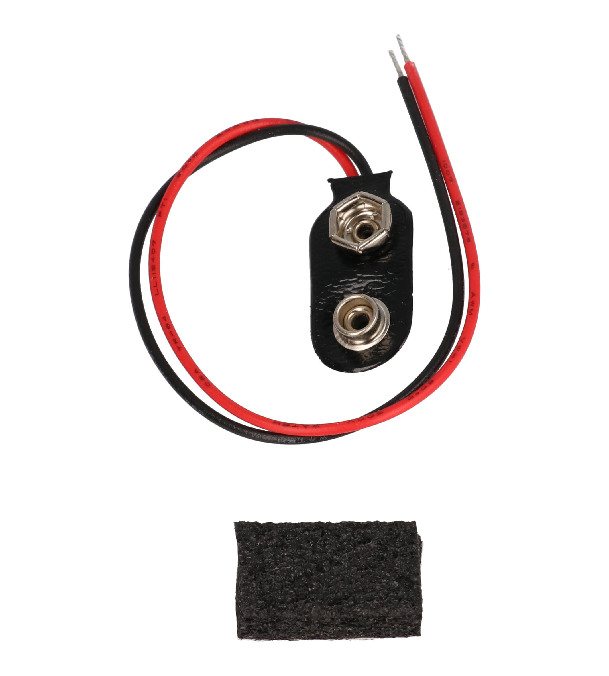 BS61 black 9V battery clip