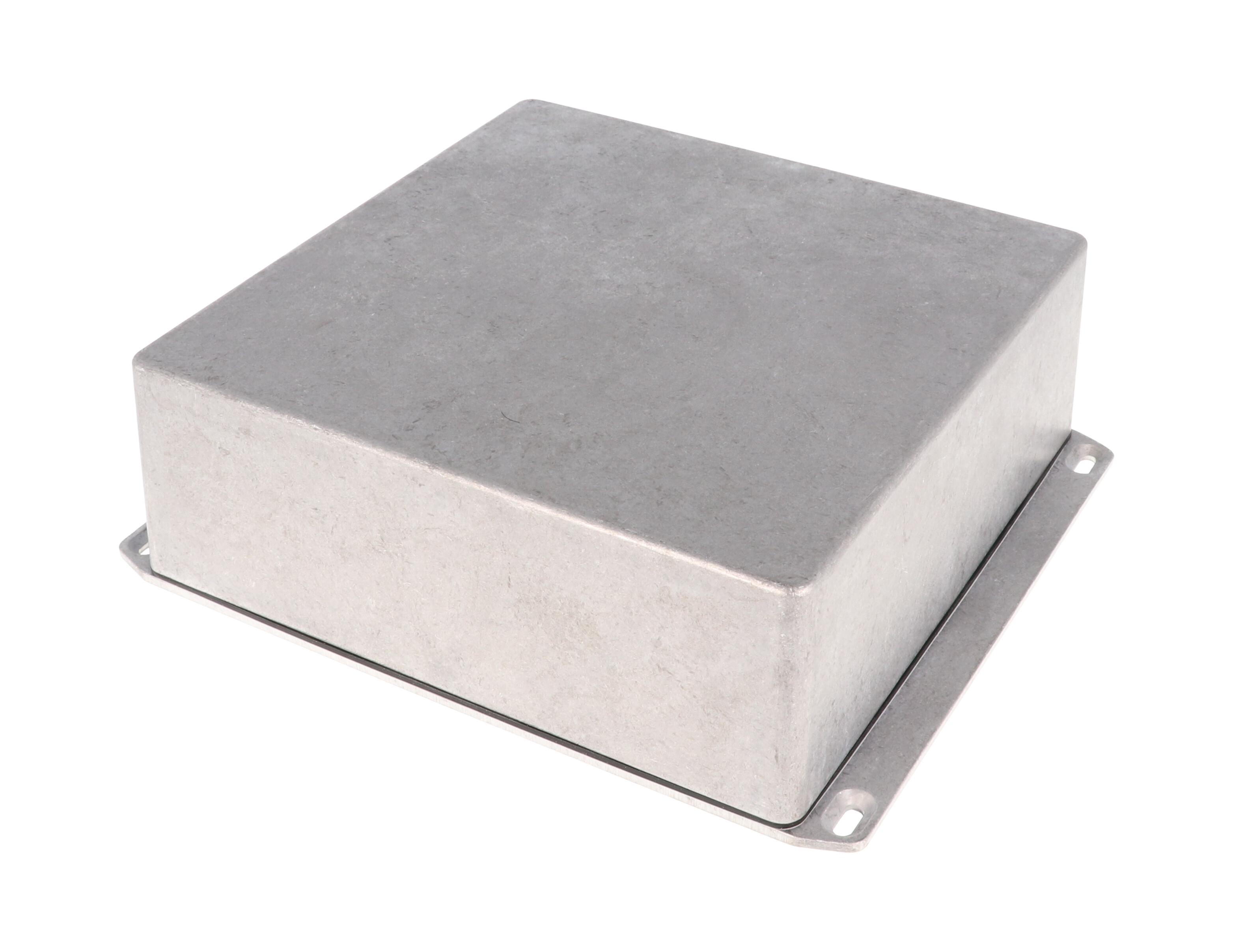1590WFFL natural aluminum square watertight 1590F diecast aluminum enclosure, 188 x 188 x 67 mm, flanged lid