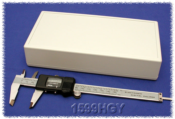 1599HGY light grey flame retardant ABS handheld enclosure, 220 x 110 mm