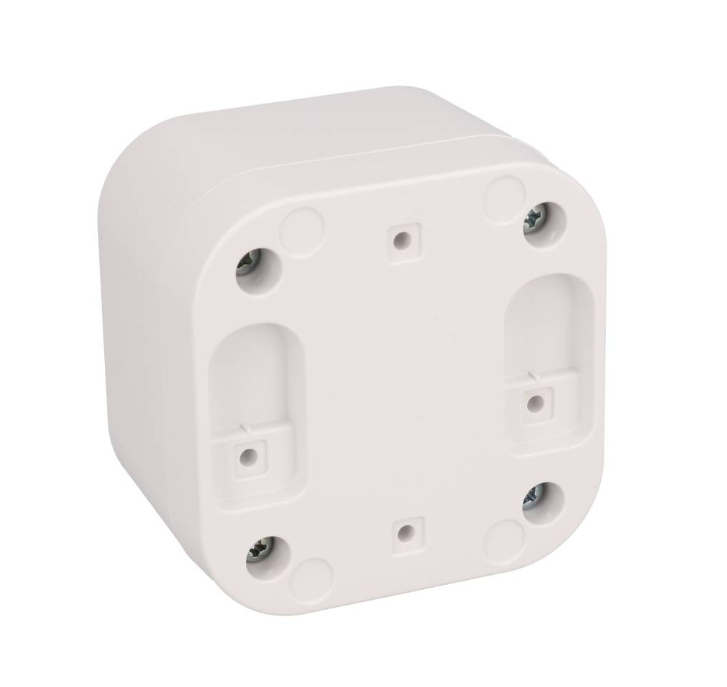 1556BAWH white flame retardant ABS desktop/wall mount enclosure, 80 x 80 x 60 mm