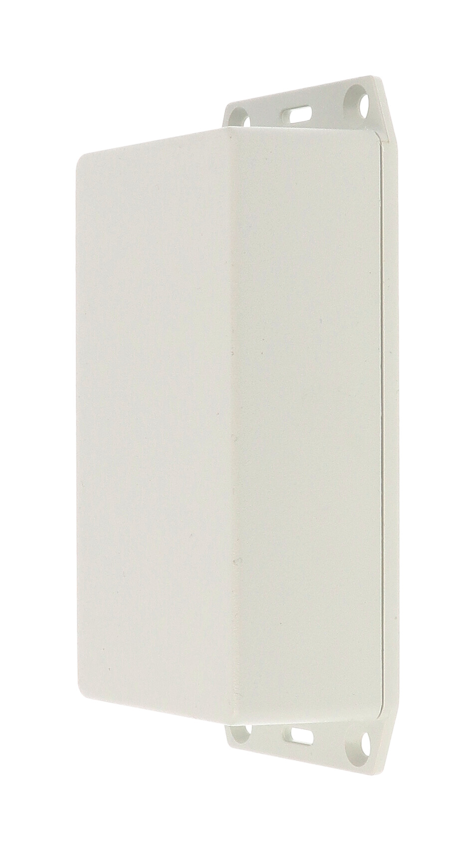 1591XXCFLGY gray ABS plastic enclosure with flanged lid, 4.76 in x 2.64 in x 1.57 in