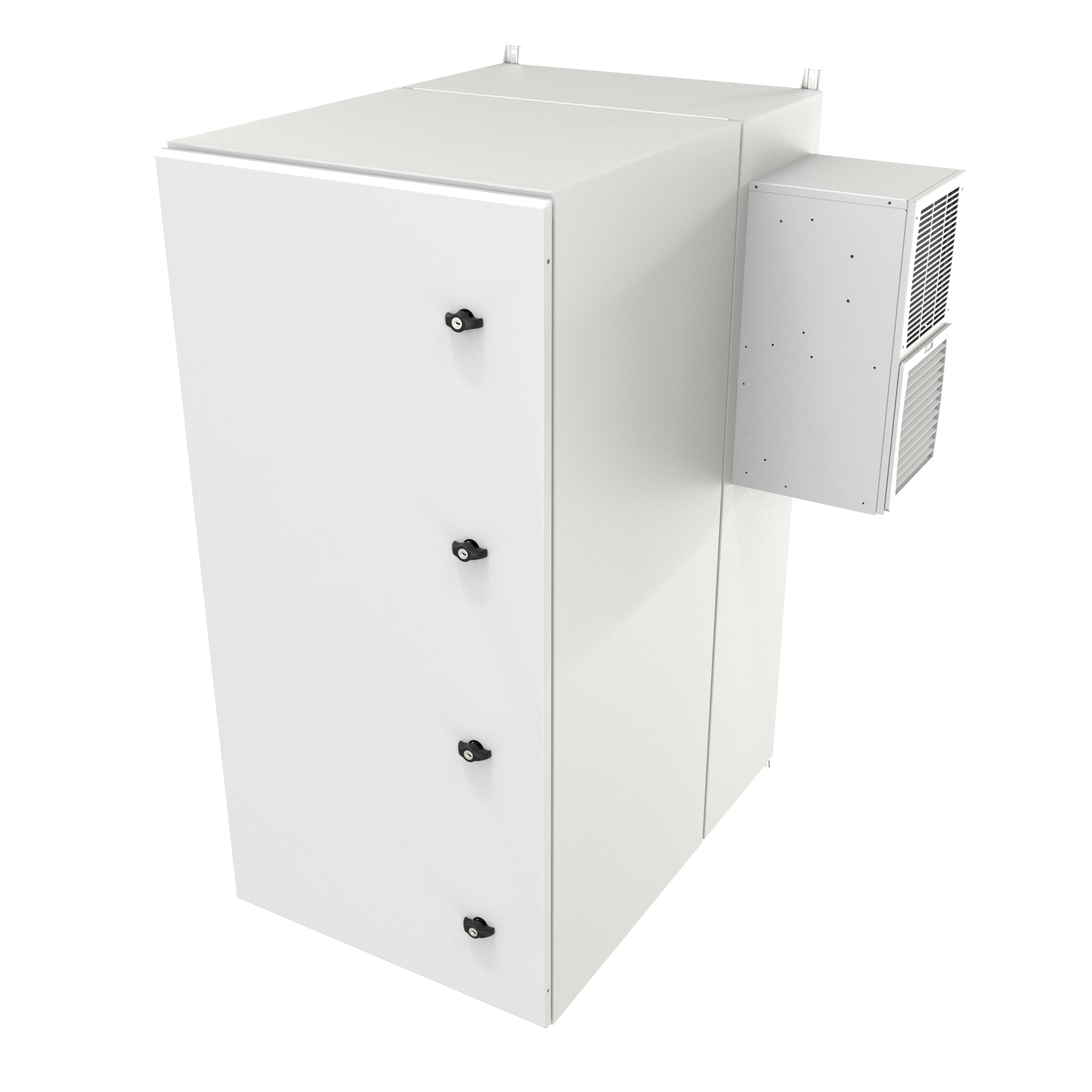 Hammond NWM18U2536SFLG 18U outdoor wall-mount cabinet with solid filter-ready door in light gray finish — view 8