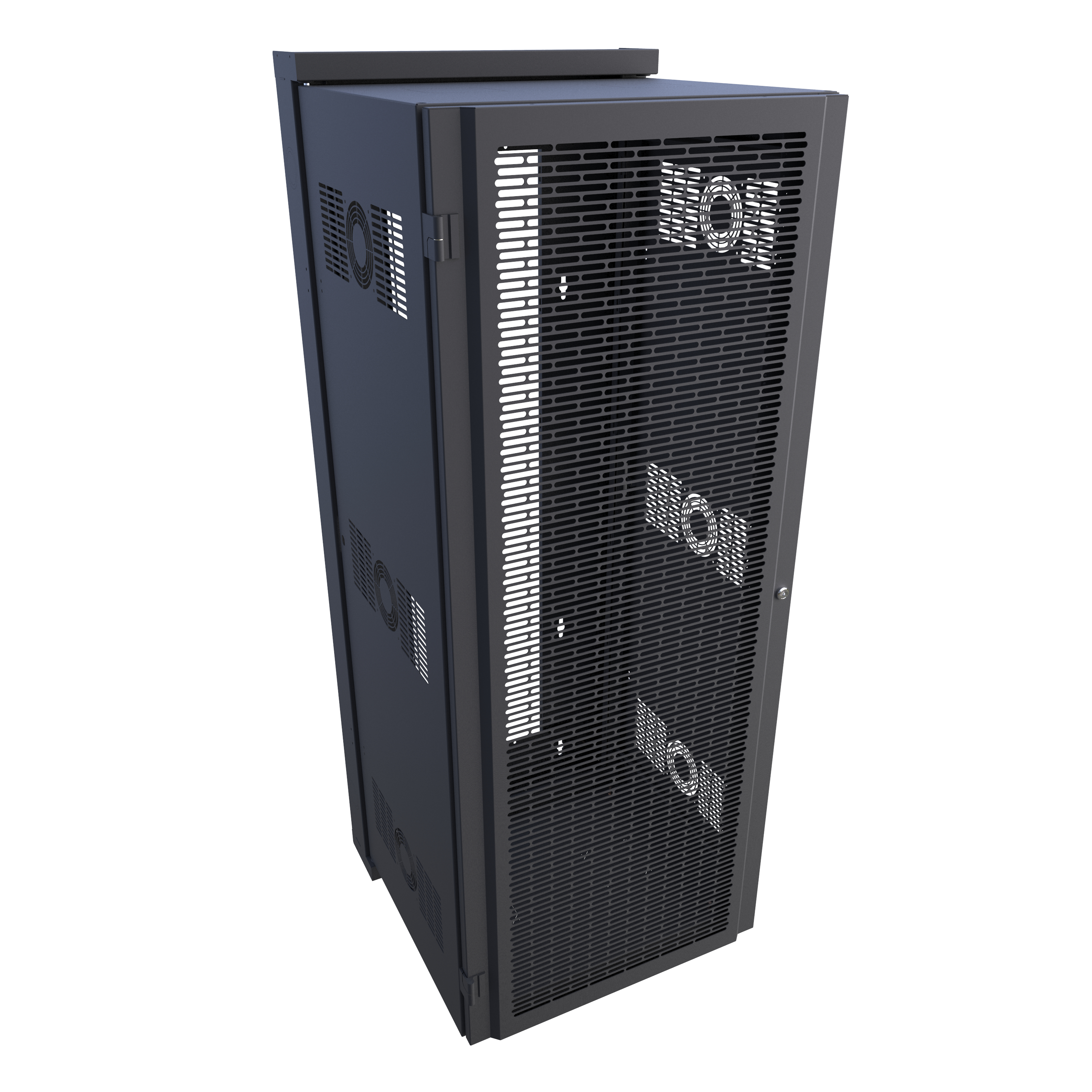 Hammond HWM2432U20BK 32U swing-out wall-mount rack cabinet in RAL9005 black with vented front door