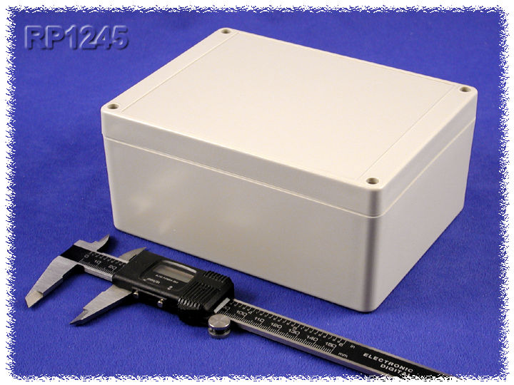 RP1245 ABS water-tight enclosure with opaque lid, 166 x 126 x 75 mm