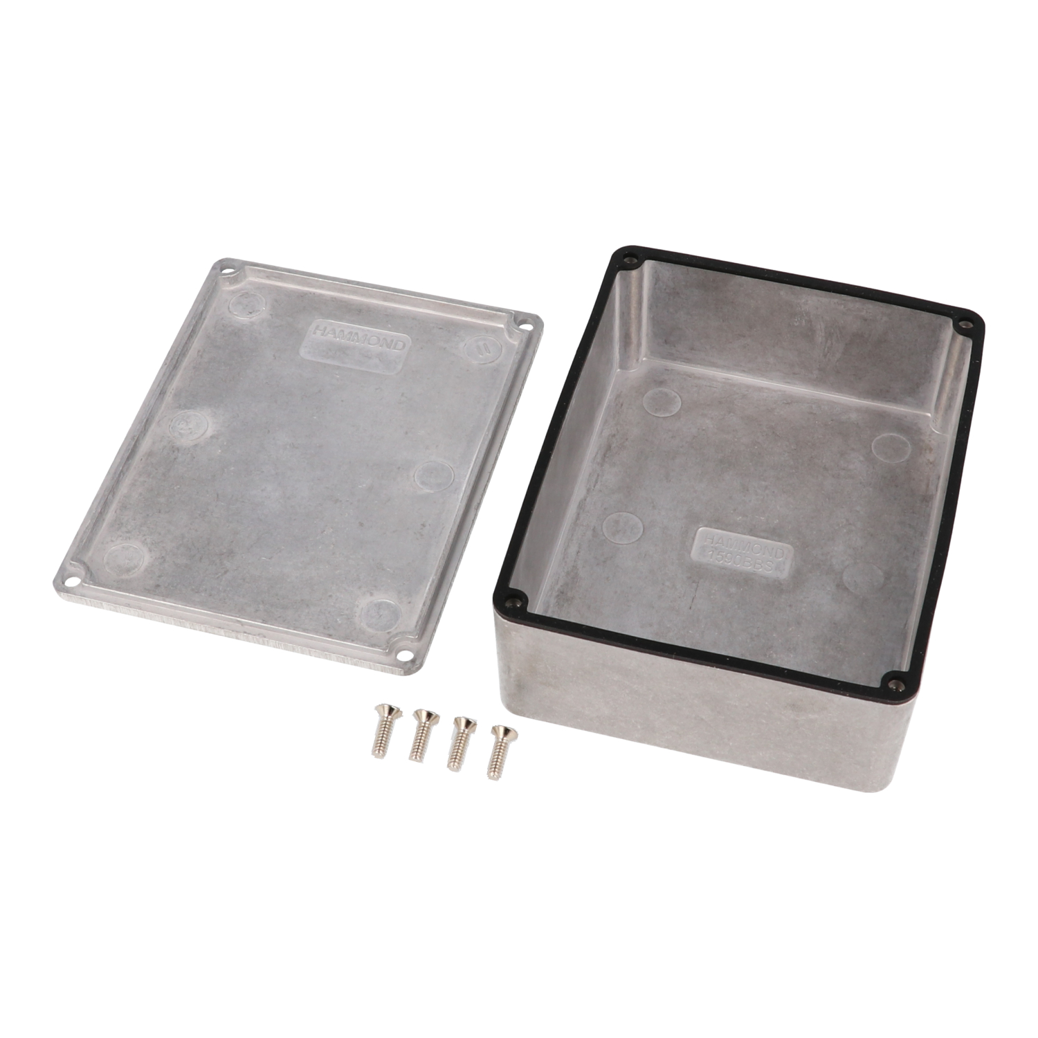 1590WBBS natural aluminum water-tight diecast enclosure without mounting flanges
