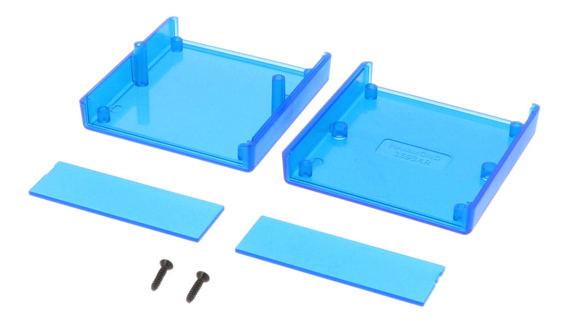 1593ARTBU translucent blue ABS hand held instrument enclosure